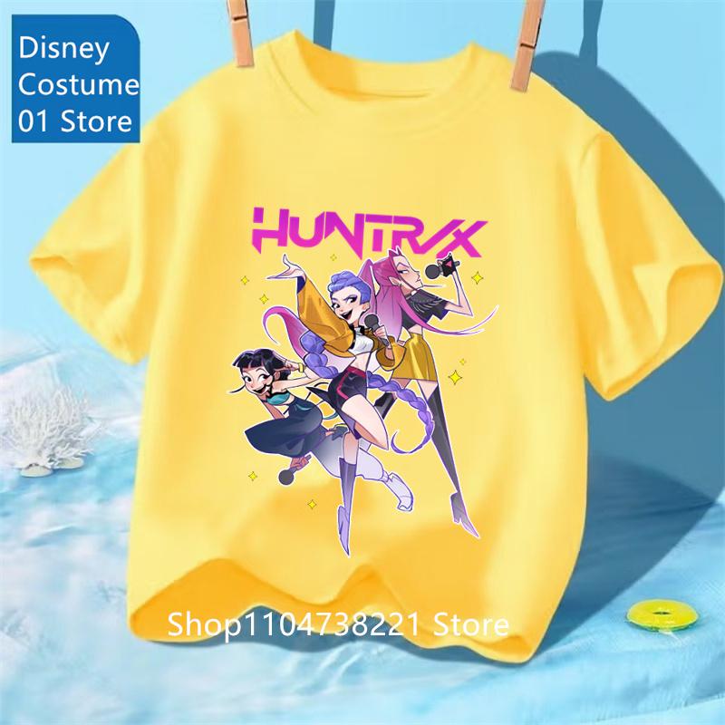 Saja Boys Tshirt Anime Kpop Demon Hunters Kids T-shirts Children's Clothing 2025 New Summer Casual Boys Girls Short Sleeve Tops