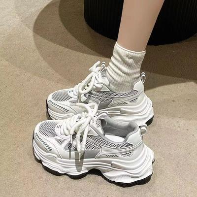 Zhao Ruth hat die gleichen Plateau-Dad-Schuhe für Damen Frühjahr und Sommer 2024 neu, vielseitig, atmungsaktiv, kleine lässige Sportschuhe