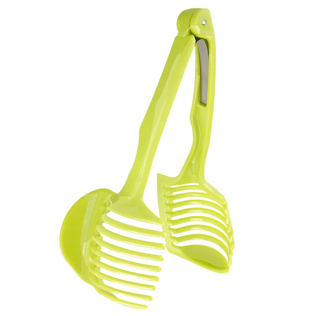 Tomato Cutting Holder Handheld Slicing Aid Holder Round Fruits Vegetables Tongs Kitchen Cutter Aid 
