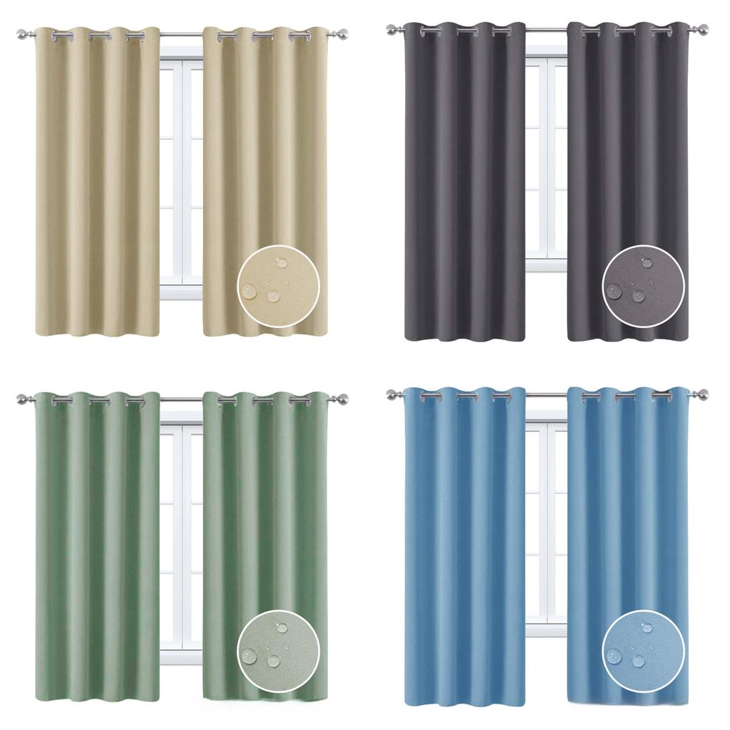 Waterresistant Sun Blocking Curtain In Solid Colors For Veranda And Living Room Windows