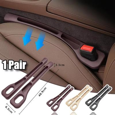 2Pcs Car Seat Gap Filler Organizer – PU 2-Slot Storage Strip, Anti-Leak Universal Seat Gap Stopper for Cars