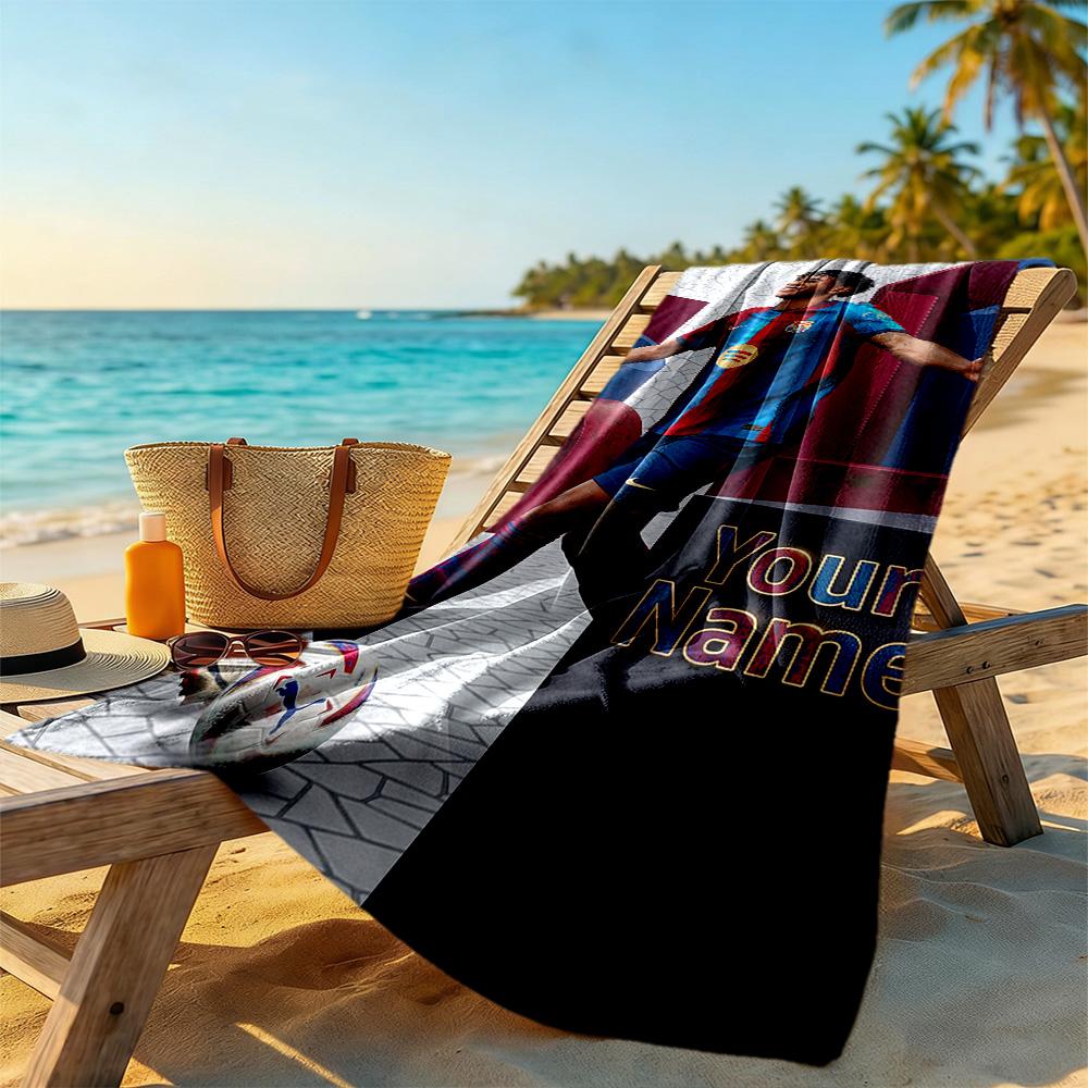 Lamin Yamal Personalized Text Beach Towel Soft Durable Quickdry