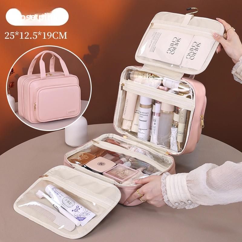 Multi-layer Hanging Cosmetic Bag Portable High-end Travel Transparent Waterproof Large-capacity Cosmetic Storage Bag