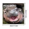 2025 Hippo Wall Calendar Monthly Pygmy Hippo Images Calendar Hanging Hippo Calendar Gift for Family Friends Animal Lover