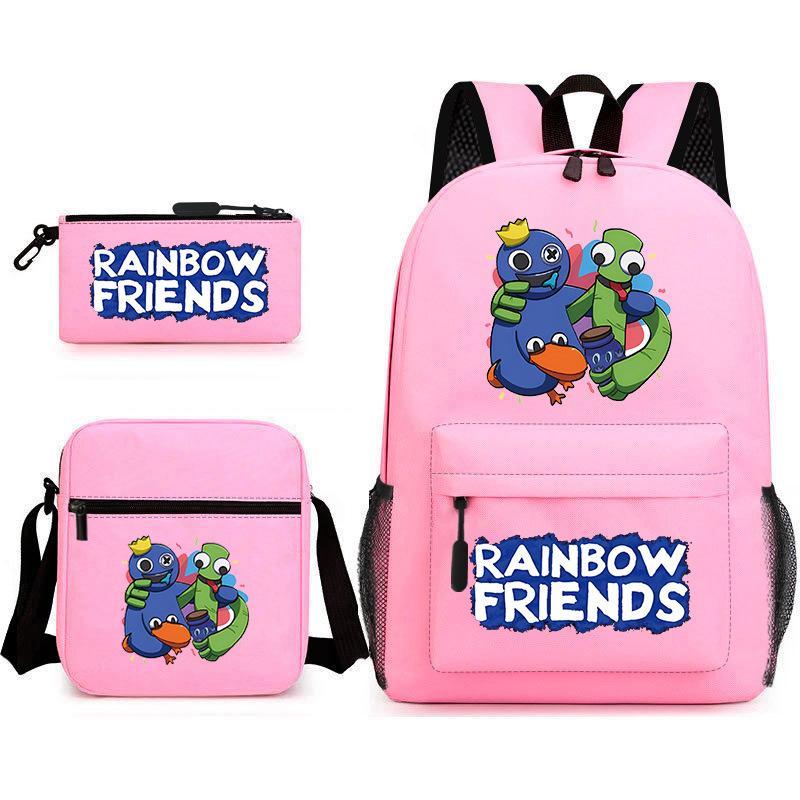 Rainbow Friends Gra Rainbow Friends Plecak Szkoła Podstawowa Torba Szkolna Gwiazda Zestaw Trzech Sztuk