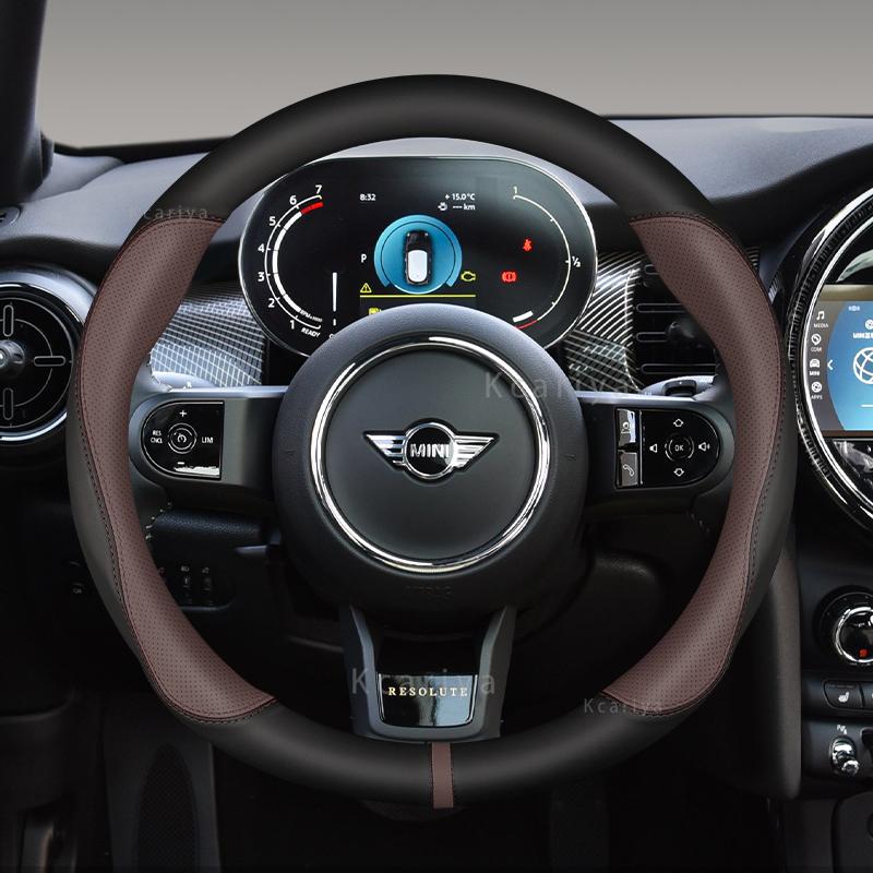 Carbon Fiber Leather Car Steering Wheel Cover For MINI Cooper R50 R55 R56 F57 Clubman Countryman Clubvan Coupe Auto Accessories