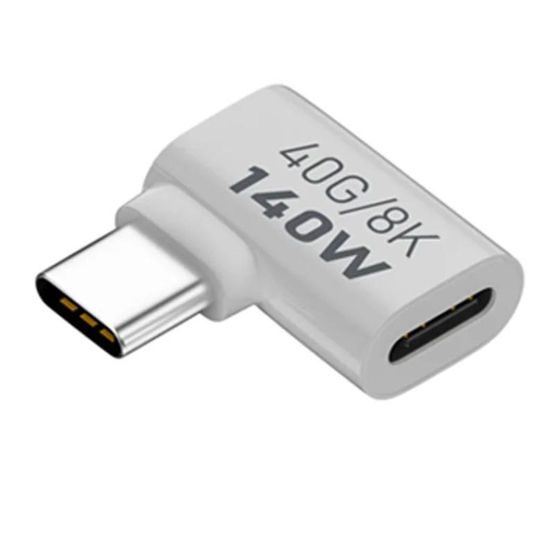 

40Gbps 8K Elbow USB 3.1 Type-C Male to Female 140W Charging Mini Converter As Shown A