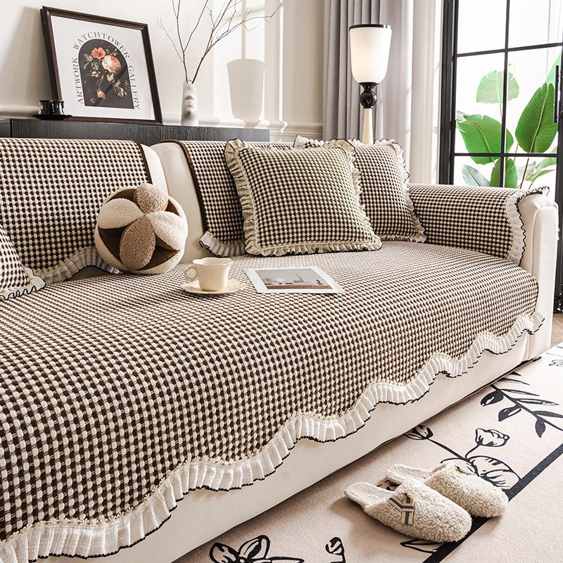

Special-Shaped Sofa Cushion New Four-Season Universal Sofa Seat Cushion Light Luxury High-End Non-Slip Sofa Cover Cover Cloth 90*70cm