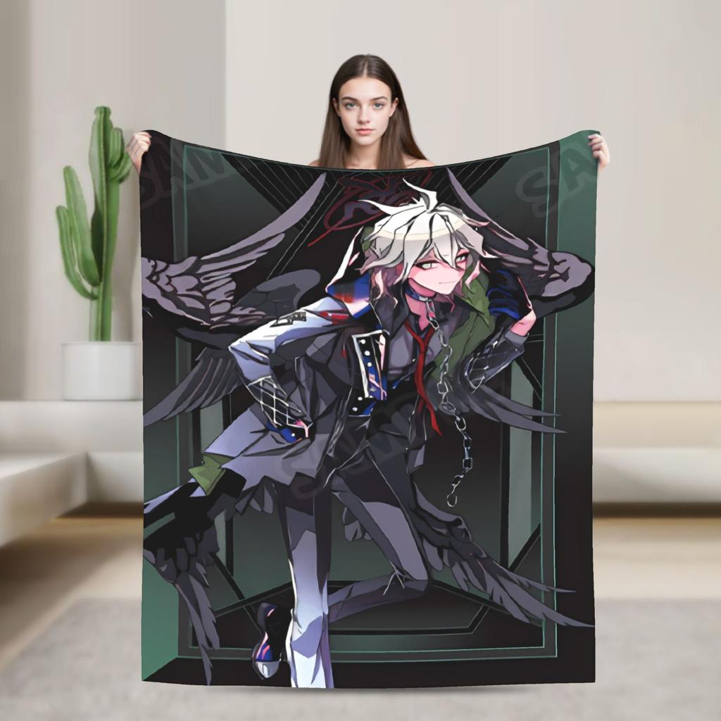 Nagito Komaeda The Ultimate Blanket Warm Soft Funny Plush Bedding Throws For Couch Chair Camping Flannel Bedspread Bed Cover