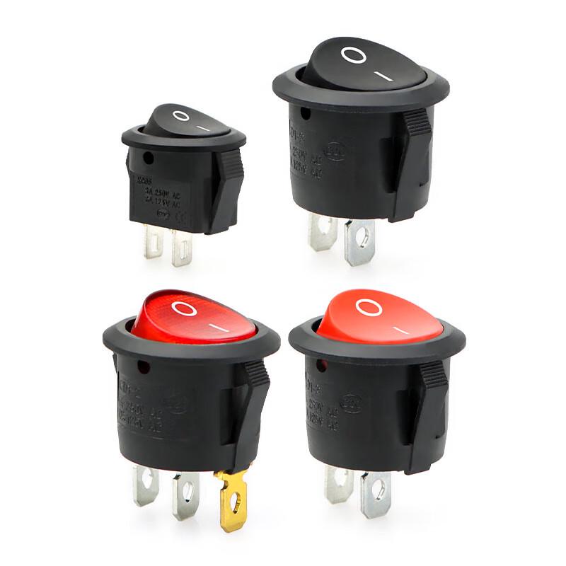 Kunpai Red Round 2-Pin Boat Rocker Switch (10-Pack) красный