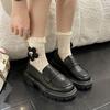 New Japanese Style College Student Shoes Cosplay Lolita Shoes for Women/Girl Fashion Black/Coffee Uniform Platform Shoes 2024