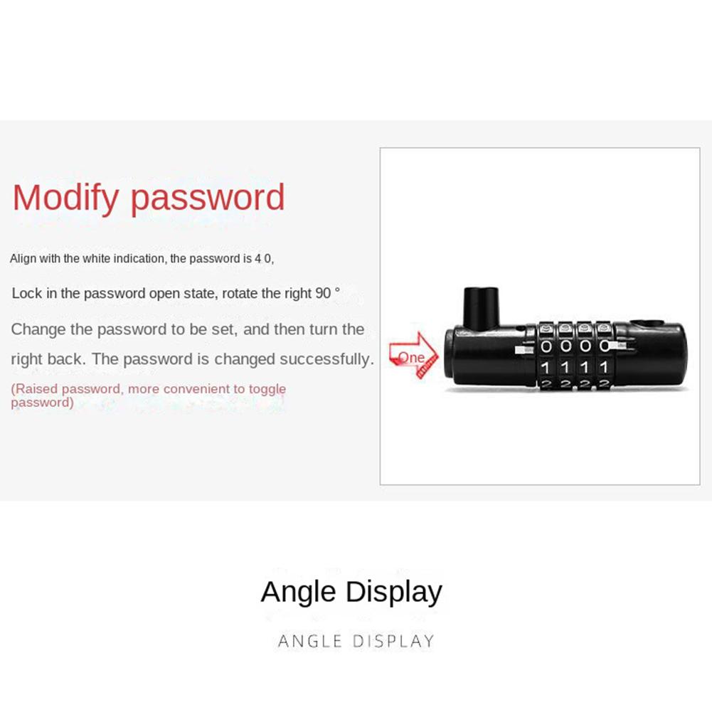 Bicycle Password Lock U-lock Glass Door Lock Anti-theft Wear-resisting Multipurpose For City Electric Mountain Bikes