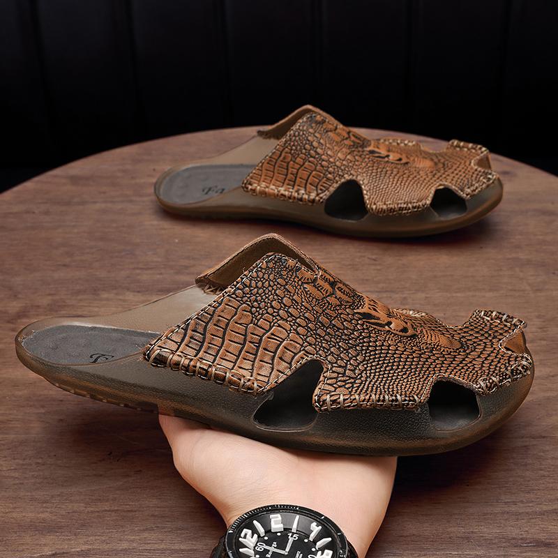 Pánské pantofle Gladiator Sandály Outdoorové letní římské sandály pro muže Plážové boty s otevřenou špičkou Plus Size