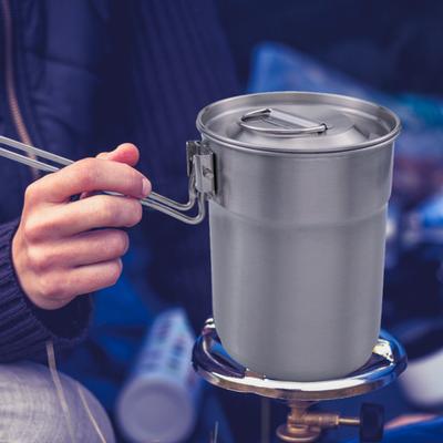 1L Foldable Cooking Tableware Pots Outdoor Camping Hiking Picnic Cookware Foldable Coffee Cups Anti Scalding Water Mugs Pot Pan