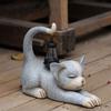 Roztomilé sochy zvířat Lampa Kreativní umění Figurky Ornamenty Kočičí solární socha Světlé nádvoří