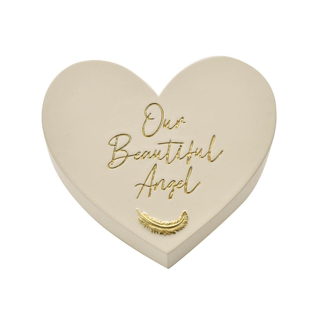 Thoughts of You Memorial Graveside Heart Plaque - Our Angel