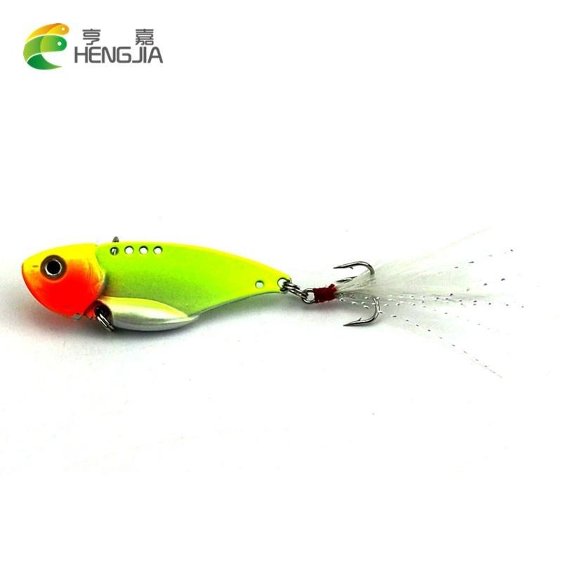 

5 шт., металлическая рыболовная приманка Hengjia VIB, приманка для щуки, лодка, рыболовные крючки, оборудование, вибрационная приманка 5,5 см/11 г жёлтый