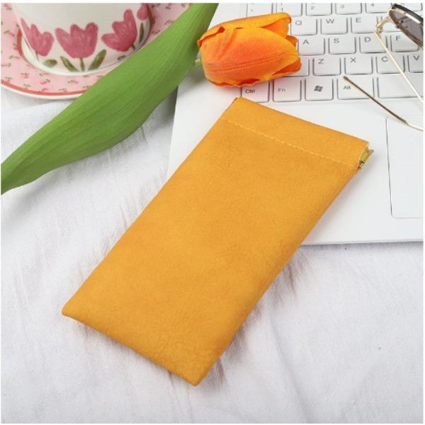 Fashion Pu Leather Sunglasses Bags Portable Soft Coins Lipsticks Storage Case Pouch High-Grade Waterproof Eyewear Mini Bag