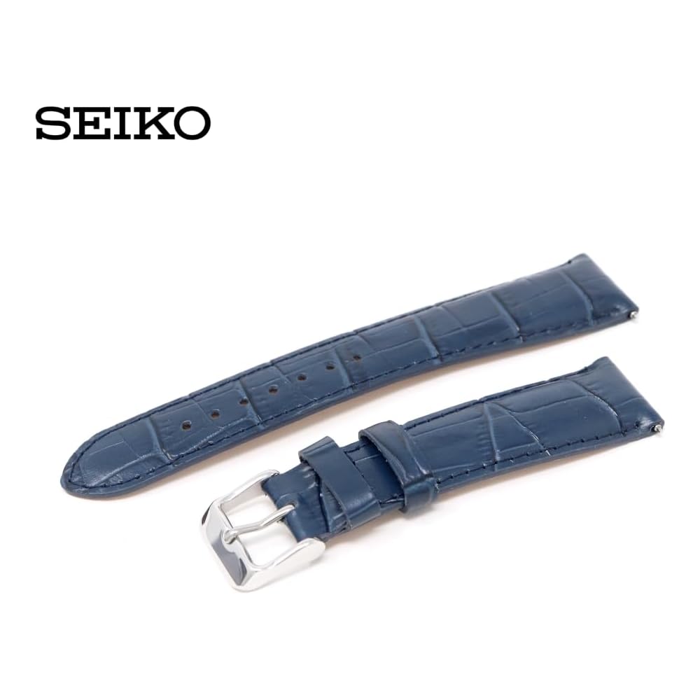 [Seiko] Watch Band, 20mm, Genuine Leather Strap, Men's, Navy, with Care Instructions, RS01C20NY
