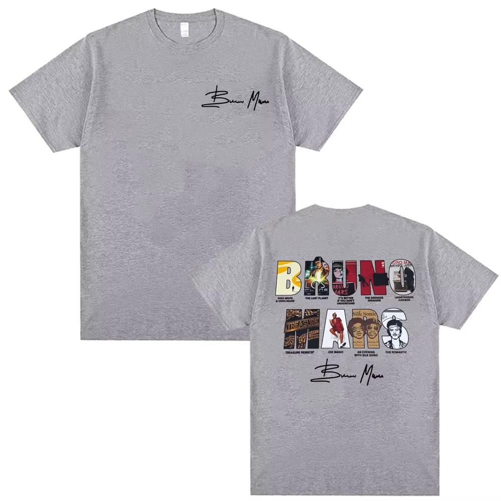 Bruno Mars The RoUnisextic Album Cover Tshirts Unisex Women Fashion Hip Hop Streetwear T Shirts Cotton Casual Oversized T Shirts