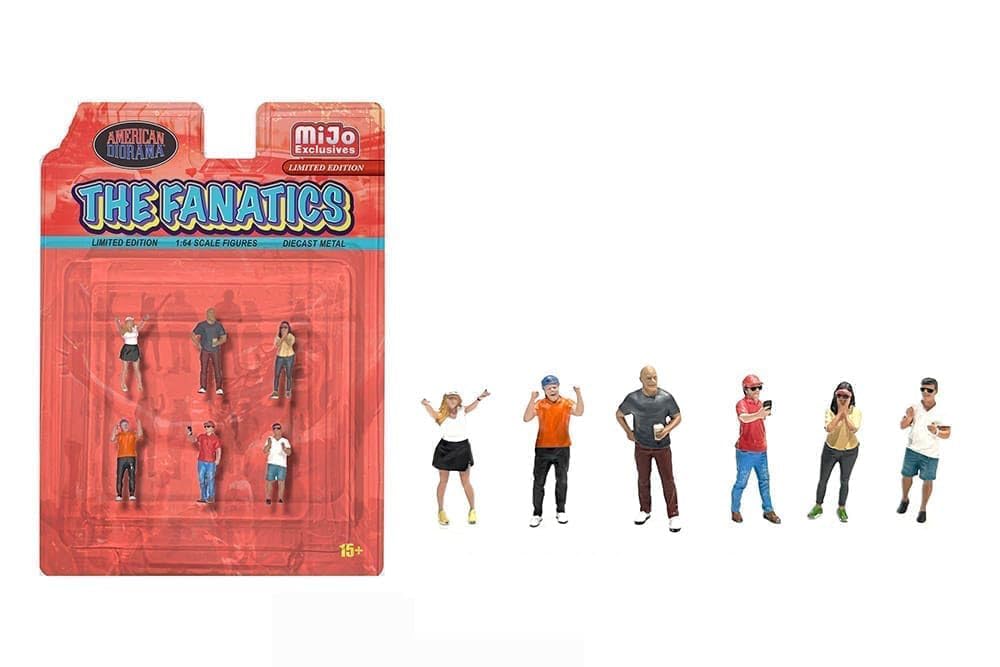 

Американская диорама Масштабные фигуры от The Race American Diorama The Fanatics Миниатюра 1/64 Фанатики, Болельщики, Фигурки, [Б/У]