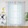 Embroidered Pastoral Korean Curtains Semi-Blackout Window Screens Finished Living Room Bedroom Leaf Curtains