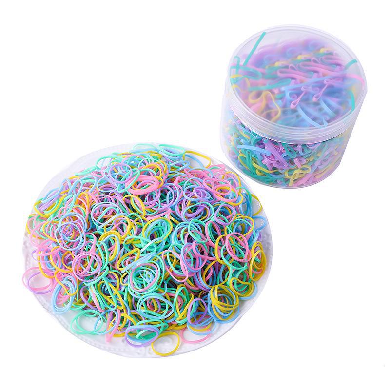 Black Thick Elastic Hair Bands: No-Damage Hair Ties for Women & Kids
