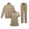 Women's Loose And Comfortable V-neck Short Sleeved Workwear With Multiple Pockets And Beauty Suit Set