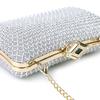 NICOLE & DORIS Women's Sparkly 2-Way Mini Shoulder Bag, Handbag, or Clutch Bag for Weddings, Lightweight, Waterproof, with Shoulder Chain, Elegant