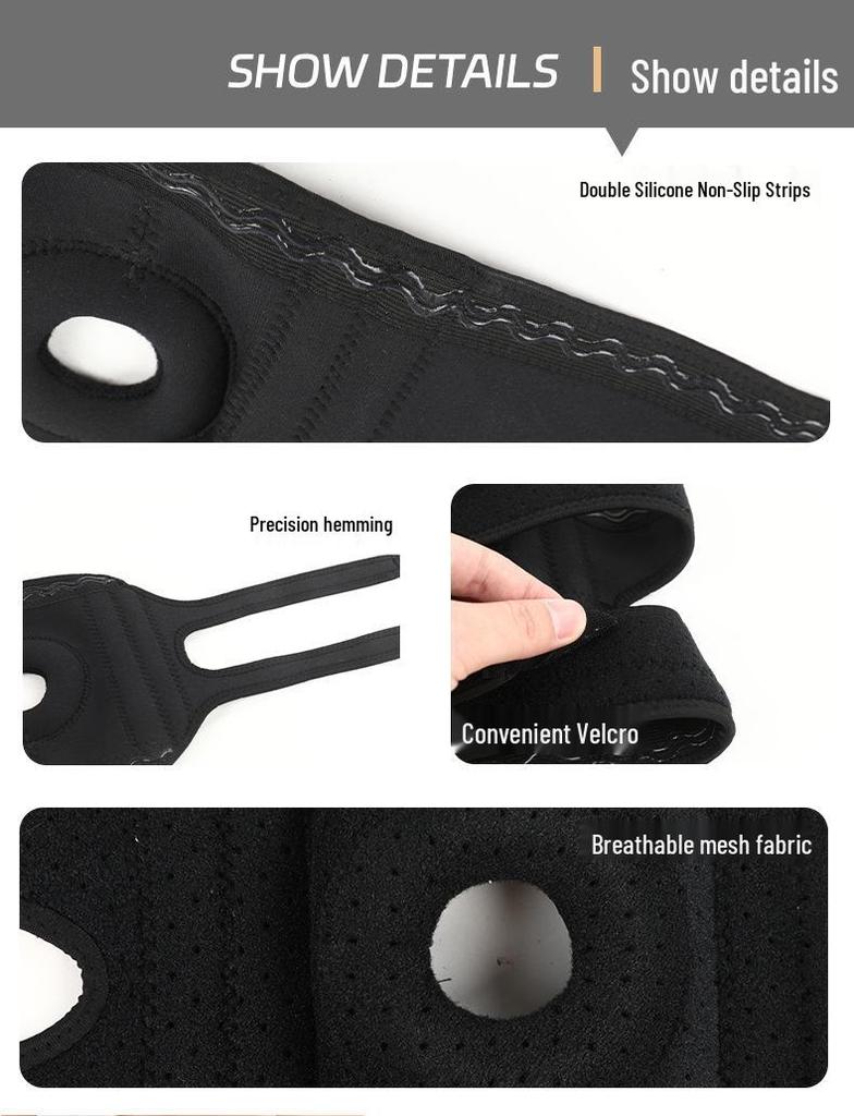 Cross-Border Sports Knee Pads for Mountaineering, Basketball, Running - Patella, Meniscus Support with Spring Leg Sleeves