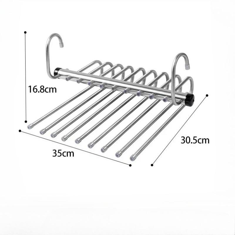 

Folding Magic Pants Hangers Stainless Steel Space Saving Clothes Rack Organizer For Wardrobe Trousers Jeans Scarf