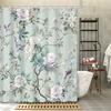 1pc Chinese Style Elegant Classical Peony Branch Magpie Shower Curtain, Decorative Print Shower Curtain with Hook