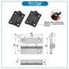 2pcs Hinges DIY Damped Rotary Shaft Adjustable Torque Hinge with Any Stop Positioning for Cabinets Electrical Panels Furniture