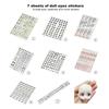 7pcs Colorful Doll Eye Paster Water Decals Doll Mouth Stickers Doll Eyes Stickers  Resin Projects