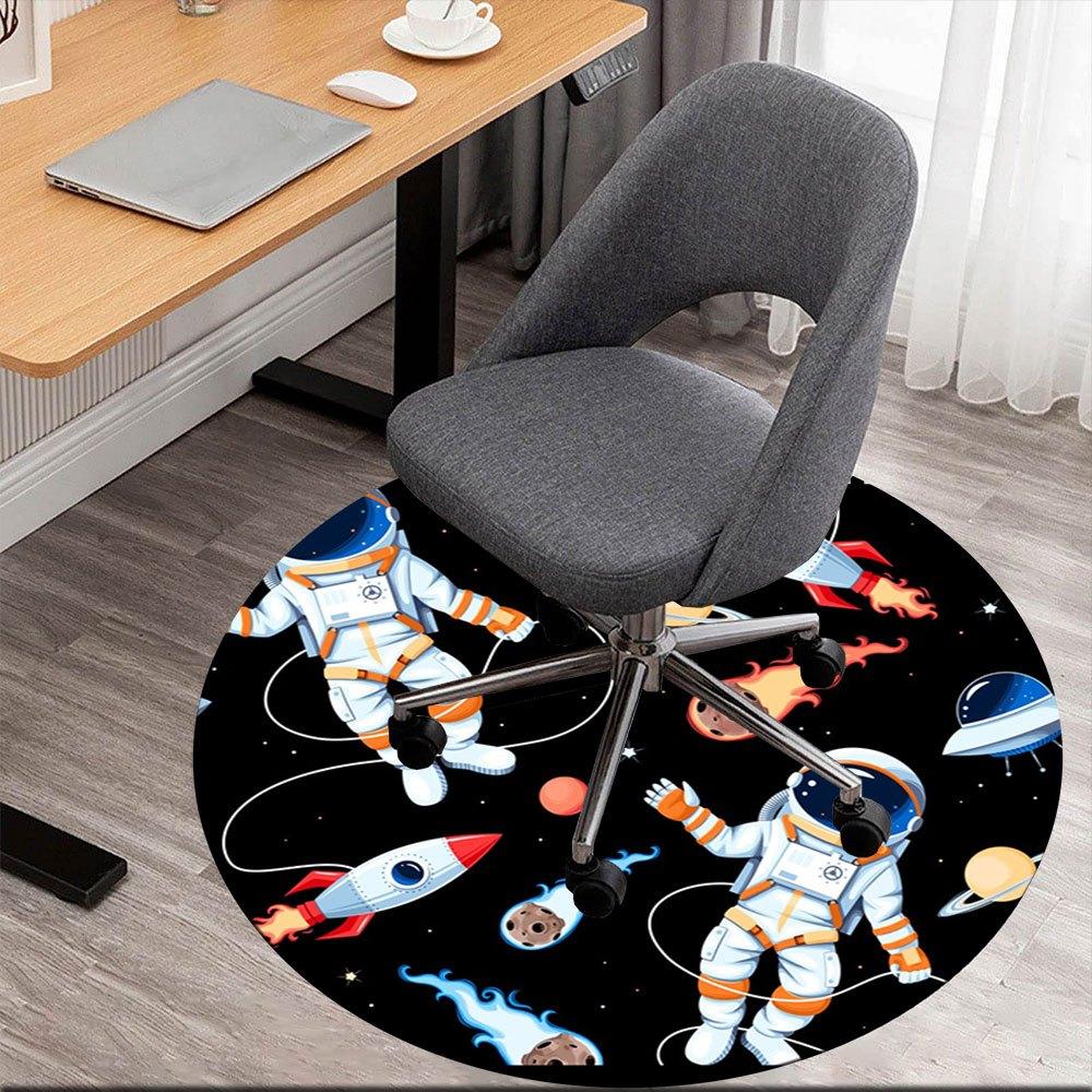 

Space Adventure: Astronauts, Rockets, and Planets Sticker SetRound Non-Slip chair mat chair carpet for office Rugs for Office Decor Gift For Valentine 80cm by 80cm