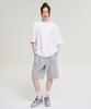 Leijibi One-Pleat Giant Fit Fresh Bermuda Pants W Melange Grey
