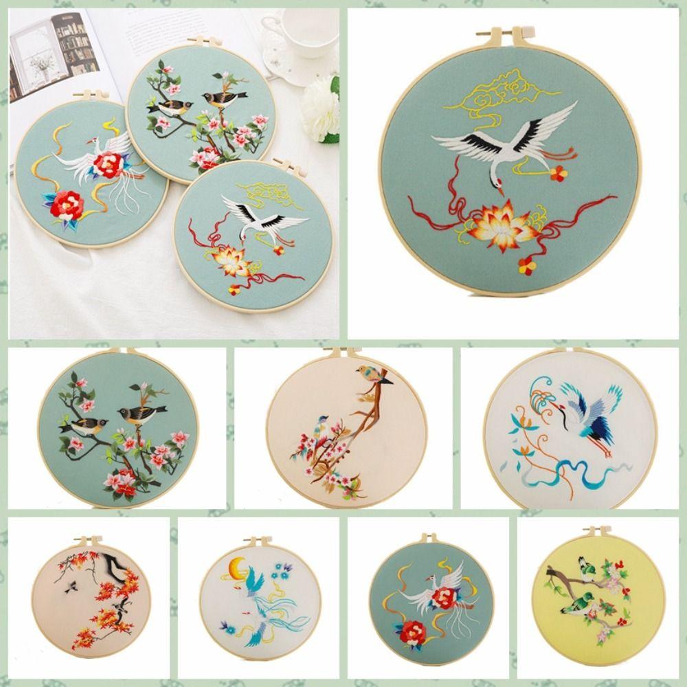 

Magpie Pattern Embroidery Kit Cotton Embroidery Tools DIY Cross Stitch Set Needlework