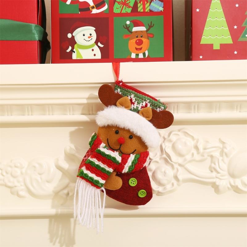 Christmas Stocking Christmas Decorations Goodie Bag Gift Fireplaces Xmases Tree Stocking Ornament for Holiday Family