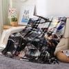1PC Warhammer 40k Print Flannel Blanket, High Quality Comfortable for All Seasons, Home Decor, Warmth and Comfort, Perfect for Christmas Gifts