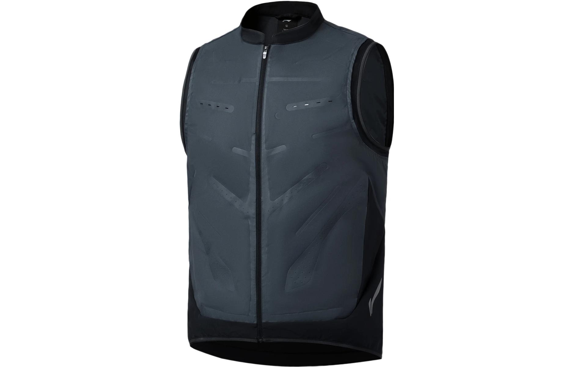 Li Ning Running Collection Vests Men s Black Stand Collar Moderate Other AMDS053-1 XXL