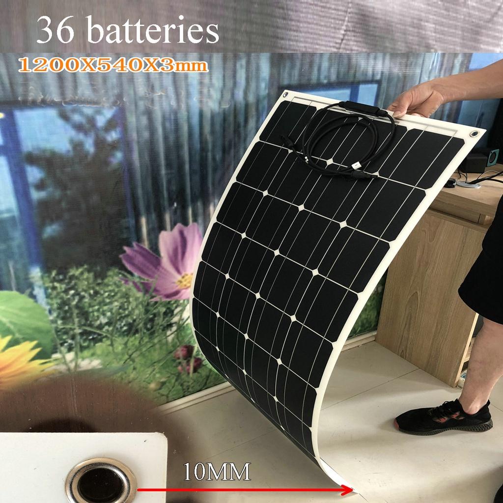 Waterproof Solar Panel 350W Flexible Solar Cell For 12V Battery Charger Monocrystalline Home Car Controller Solar System