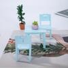 3 Pcs Kids Table Chair Simulation Furniture Mini Chair Toy Children Desk Chair Set Furniture Model Chair Model Toy