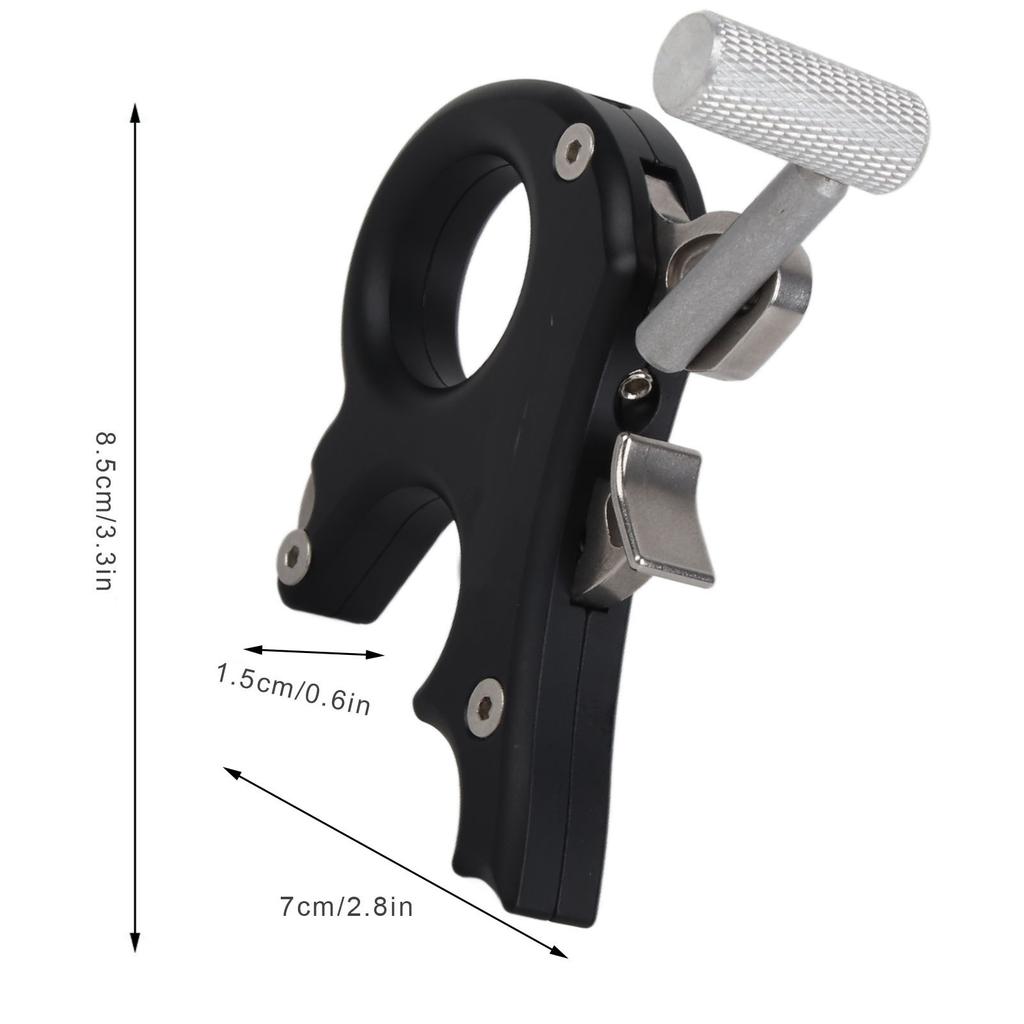 Archery Release Aids 3 Finger Grip Thumb Caliper Trigger for Compound Bow Accessory (Black )