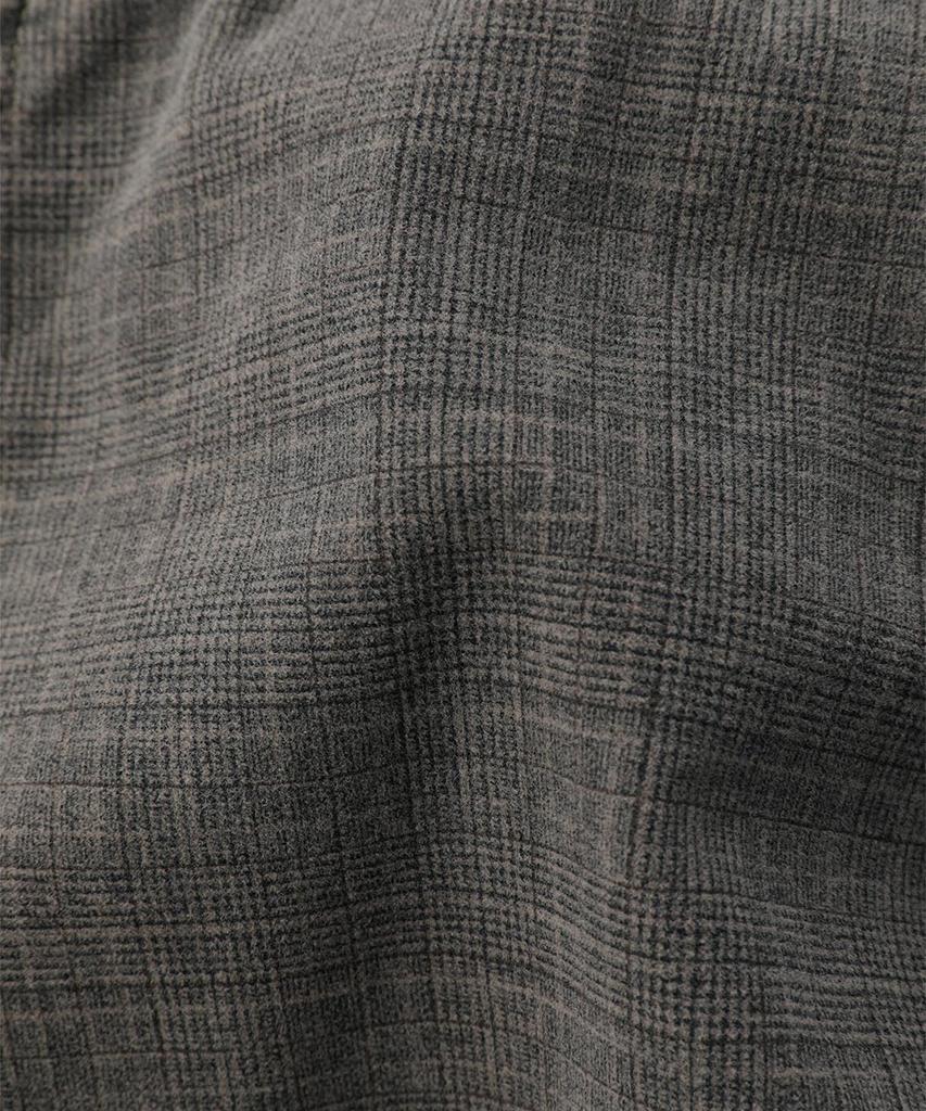 PANICALE Cotton Check Slim Fit Pants [Brown]