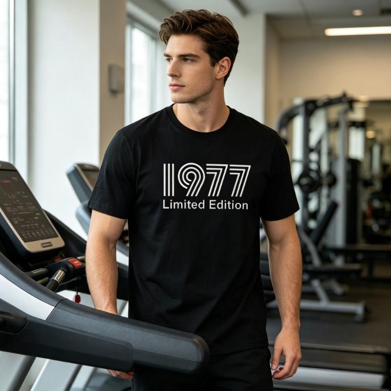 Born In 1977 Limited Edition Tshirt Unisex Unisex Funny Birthday Gift Polycotton Tees Summer Casual Camiseta Hombre Unisex Fashion