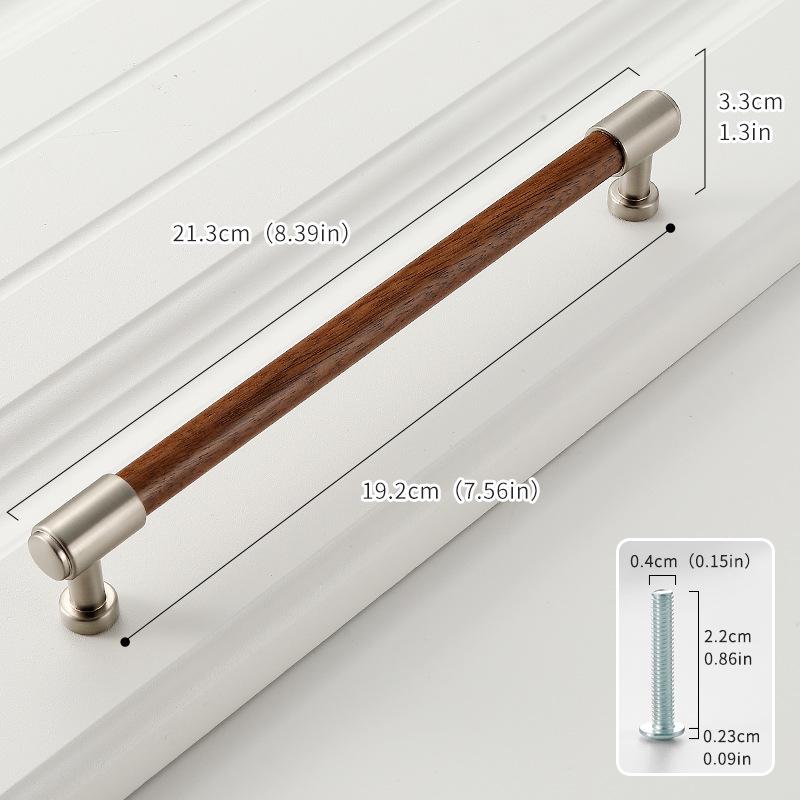 New Style Black Walnut Solid Wood Handle for Cabinets, Drawers, or Wardrobes
