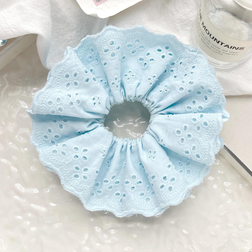 Temperament lace large intestine hair band women's high-end sense tied hair ponytail hair rope super fairy headband headdress