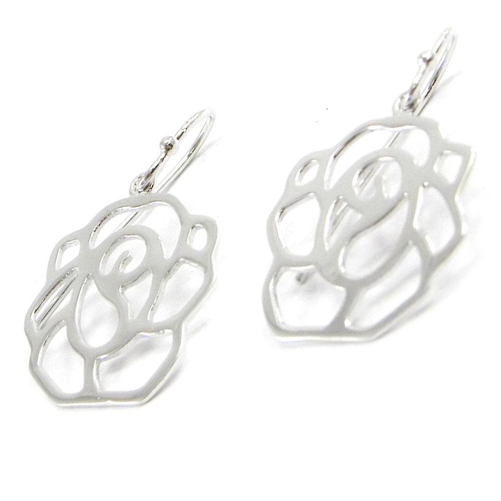Les Trésors De Lily [I3614] - Silver 'Rosa Romantica' Silver Earrings (rhodium-plated) - 18x17 Mm