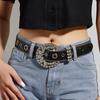 Adult Shinning Waist Belt Luxurious Pin Buckle Waist Belt Adjustable Length Full Diamond Rhinestone Belt for Nightclub