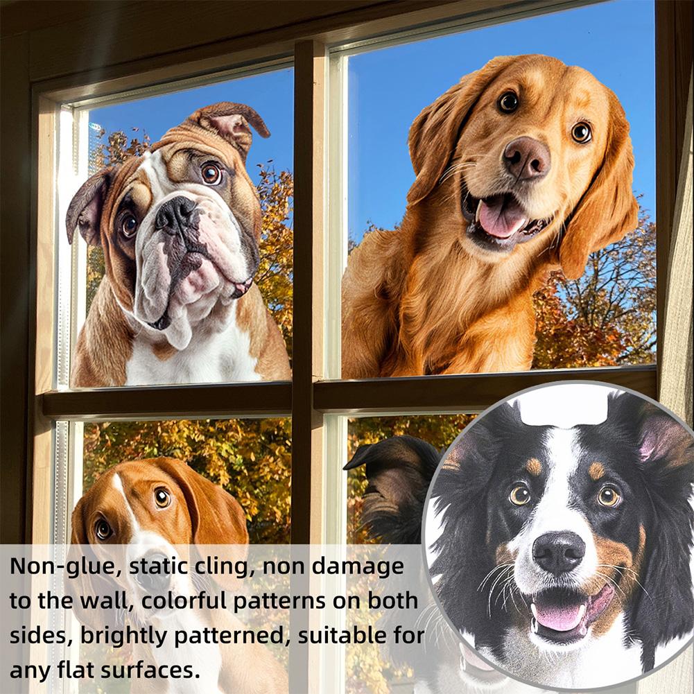 Dog Window Decals Lifelike Stickers Charming Window Decals